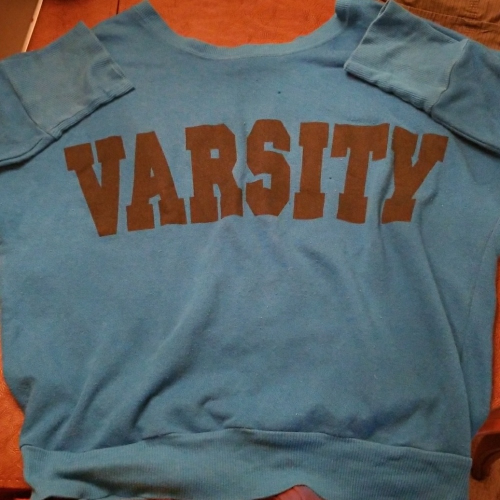 **final price** Off Shoulder crew sweater